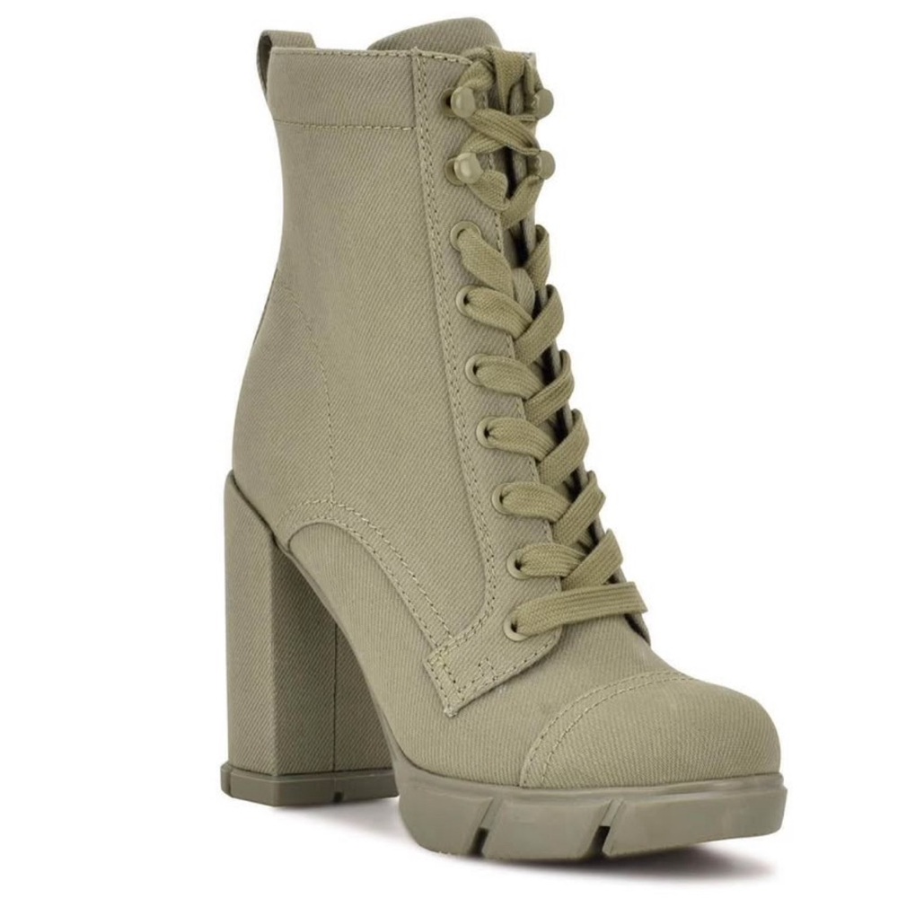 Nine West Olive Green Women's High Heel Boots size 6
